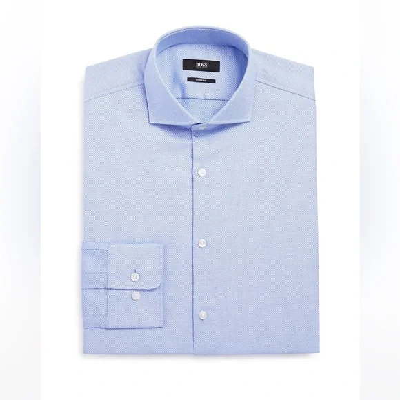 Hugo Boss | Shirts | Hugo Boss Solid Sharp Fit Dress Shirt | Poshmark